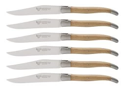 Laguiole En Aubrac Shepherd's Cross Steakmes 11,5 Cm Eikenhout 6 Stuks