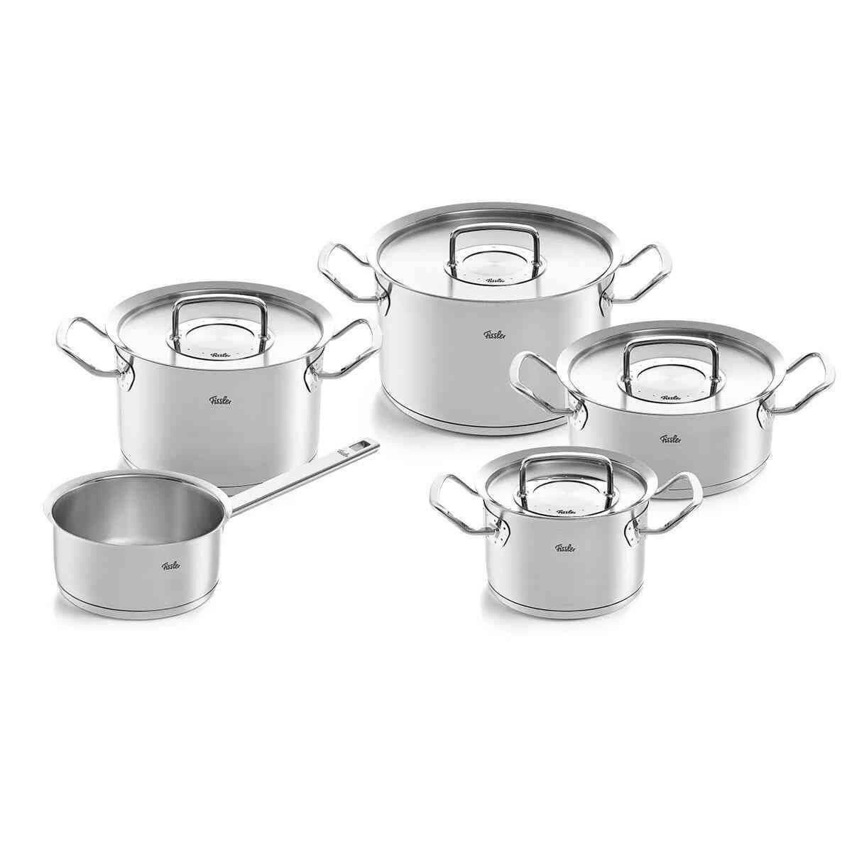 Fissler Original Profi Pannenset Met Steelpan En Lage Kookpan Rvs 5-delig 3 Fissler Original Profi Pannenset Met Steelpan En Lage Kookpan Rvs 5-delig