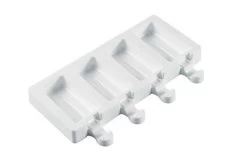 Silikomart Mini Vintage Ijsvorm 4 Ijsjes 7 X 3,7 Cm Silicone Wit