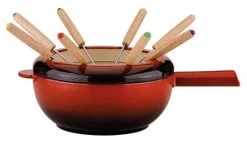 Spring Saas Fee Kaasfonduepan Zonder Rechaud ø 20 Cm 8-persoons Gietijzer Rood