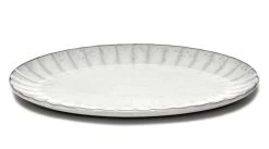 Serax INKU By Sergio Herman Bord Ovaal L 30 X 21 Cm H 1,7 Cm Aardewerk Wit