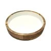 By Room Ronde Schaal Met Rechte Wand ø 28 Cm Mangohout Wit -Keukengerei Winkel by room rechte rand 1