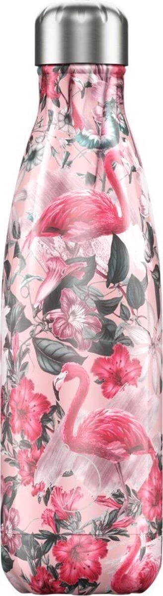 Chilly's Bottle Flamingo 3D Waterfles 500 Ml Rvs 3 Chilly's Bottle Flamingo 3D Waterfles 500 Ml Rvs