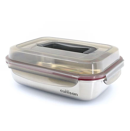 Cuitisan Foodcontainer Rechthoekig Met Handgreep 1900 Ml Rvs 3 Cuitisan Foodcontainer Rechthoekig Met Handgreep 1900 Ml Rvs