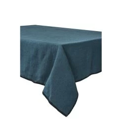 Haomy Letia Tafelkleed 170 X 250 Cm Linnen Pruisisch Blauw