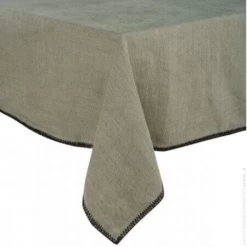 Haomy Letia Tafelloper 50 X 145 Cm Linnen Kaki