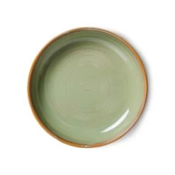 HK Living Chef Ceramics ACE7140 Diep Bord ø 21,5 Cm Aardewerk Moss Green