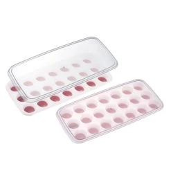 Westmark Ijsblokjesvorm Met Deksel Voor 42 Ijsblokjes Silicone Wit 2-delig