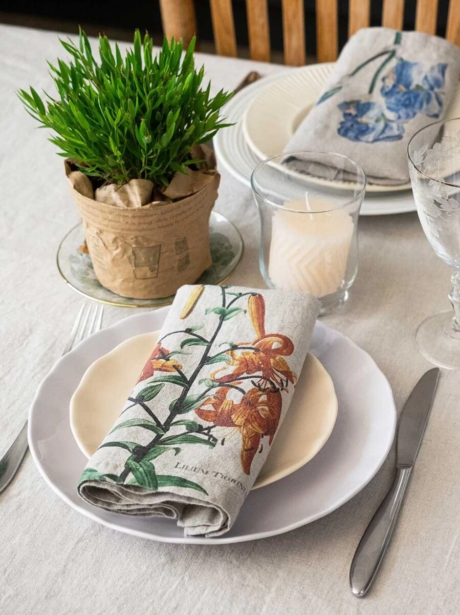 Oldenhof Garden Flowers Servet 45 X 45 Cm Linnen 6 Stuks 5 Oldenhof Garden Flowers Servet 45 X 45 Cm Linnen 6 Stuks - Afbeelding 3