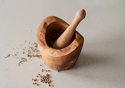 Bowls And Dishes Pure Olive Wood Vijzel ø 10 Cm Olijfhout 4 Bowls And Dishes Pure Olive Wood Vijzel ø 10 Cm Olijfhout - Afbeelding 2