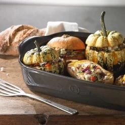 Emile Henry Rechthoekige Ovenschaal 36 X 23 Cm Keramiek Fusain -Keukengerei Winkel recht zwart3 1