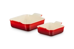 Le Creuset Ovenschalenset Aardewerk Kersrood 2-delig -Keukengerei Winkel rood 1