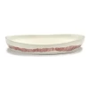 Serax Feast By Ottolenghi Serveerschaal L ø 36 Cm H 6 Cm Aardewerk White + Swirl Stripes Red -Keukengerei Winkel serax feast by ottolenghi serveerschaal l 36 cm h 6 cm aardewerk white swirl stripes red